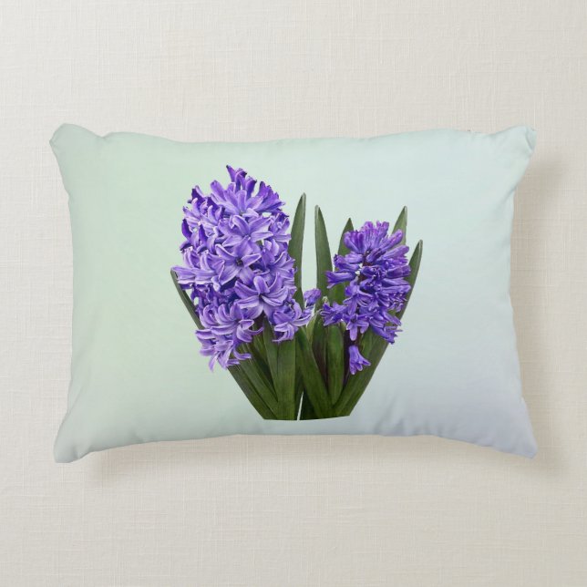 Paarse Hyacinth Duo Accent Kussen (Voorkant)