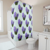 Paarse Hyacinth Duo Douchegordijn (In situ)