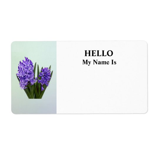 Paarse Hyacinth Duo Etiket (Voorkant)