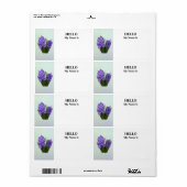 Paarse Hyacinth Duo Etiket (Full Sheet)