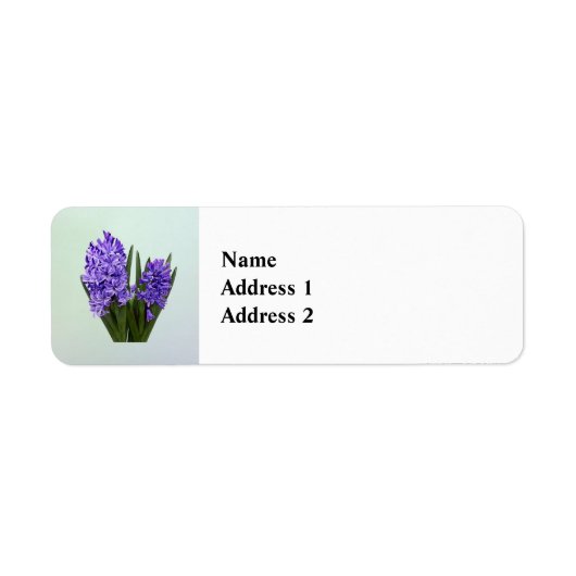 Paarse Hyacinth Duo Etiket (Voorkant)