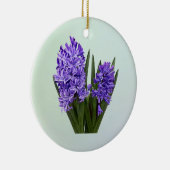Paarse Hyacinth Duo Keramisch Ornament (Rechts)