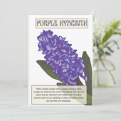 Paarse hyacinth feestdagenkaart (Staand voorkant)