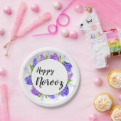 Paarse Hyacinth Wreater Nieuwjaar Happy Norooz Papieren Bordje (Feest)