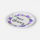 Paarse Hyacinth Wreater Nieuwjaar Happy Norooz Papieren Bordje (Gekanteld)