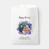 Paarse Hyacinth Wreath Happy Norooz nieuwjaarsfoto Bedankzakje (Voorkant)