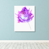 Paarse hydrangea—aanpasbaar— canvas afdruk (Insitu (Houten vloer))