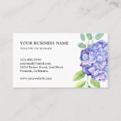 Paarse Hydrangea Antiek Keys Real Estate Agent Visitekaartje (Achterkant)