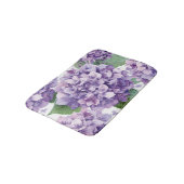 Paarse Hydrangea Aquarel Bloemige Lavendel Bloei Badmat (Gekanteld)