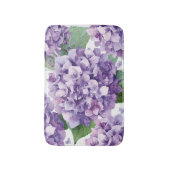 Paarse Hydrangea Aquarel Bloemige Lavendel Bloei Badmat (Voorkant Verticaal)