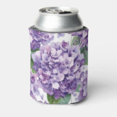 Paarse Hydrangea Aquarel Bloemige Lavendel Bloei Blikjeskoeler (Blikje Achterkant)
