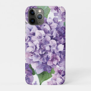 Paarse Hydrangea Aquarel Bloemige Lavendel Bloei Case-Mate iPhone Case