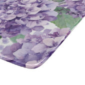 Paarse Hydrangea Aquarel Bloemige Lavendel Bloei  Snijplank (Hoek)
