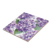 Paarse Hydrangea Aquarel Bloemige Lavendel Bloei Tegeltje (Zijkant)