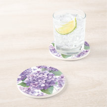 Paarse Hydrangea Aquarel Bloemige Lavendel Bloei
