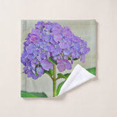 Paarse Hydrangea Bad Handdoek (Wasdoekje)