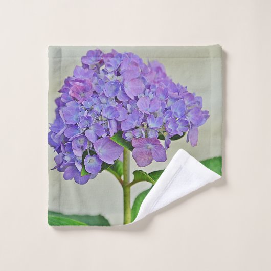 Paarse Hydrangea Bad Handdoek (Wasdoekje)