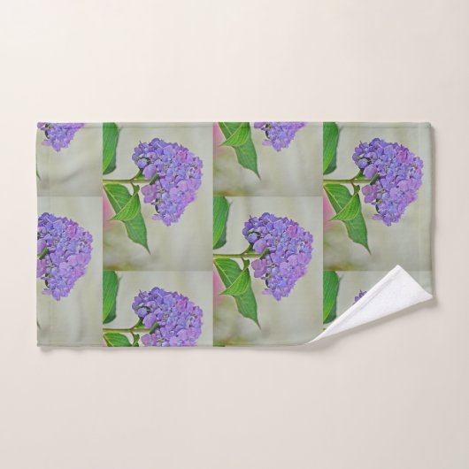 Paarse Hydrangea Bad Handdoek (Handdoek)