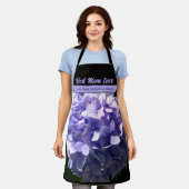 Paarse Hydrangea beste moeder ooit Schort (Gedragen)