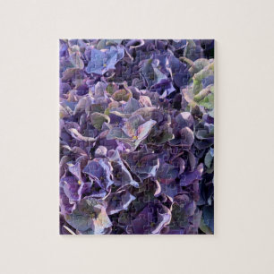 Paarse Hydrangea Bloem Originele Foto Uniek Legpuzzel