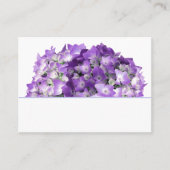 Paarse Hydrangea Bloemen Trouw Plaatskaartjes (Voorkant)