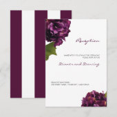 Paarse Hydrangea - bloemenontvangstkaart Informatiekaartje (Voorkant / Achterkant)