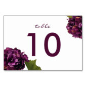 Paarse Hydrangea - bloementafel nummer kaart (Achterkant)