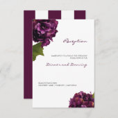 Paarse Hydrangea - bloemige ontvangstkaart Informatiekaartje (Voorkant / Achterkant)