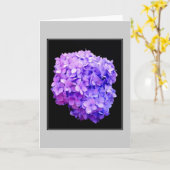 'Paarse Hydrangea Bloom' Blank Note Kaart (Gele Bloem)