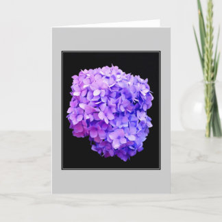 'Paarse Hydrangea Bloom' Blank Note Kaart