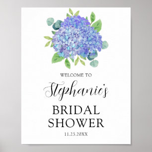 Paarse hydrangea Botanisch Vrijgezellenfeest Welko Poster