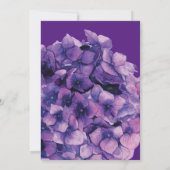 Paarse hydrangea Bridal Shower Kaart (Achterkant)