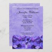 Paarse hydrangea Bridal Shower Kaart (Voorkant / Achterkant)