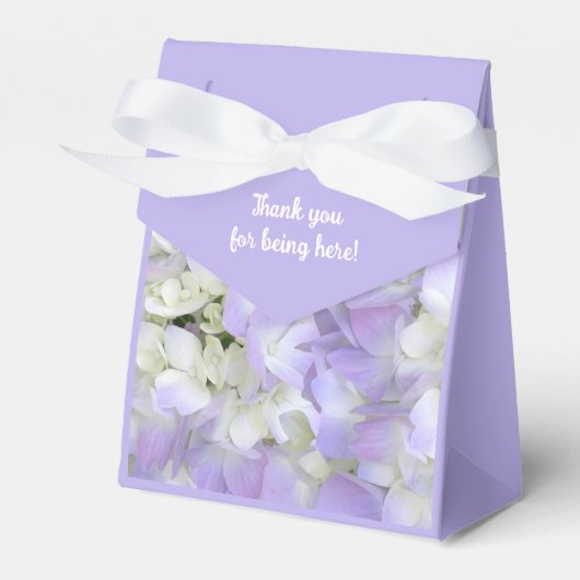 Paarse Hydrangea Bruidsmeisjes Bedank Doos Bedankdoosjes (Voorkant Zijde)