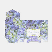 Paarse Hydrangea bruiloft Bedankdoosjes (Uitgevouwen)