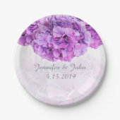 Paarse Hydrangea Bruiloft Collectie Papier Bord (Voorkant)