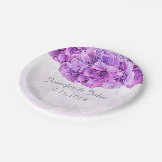 Paarse Hydrangea Bruiloft Collectie Papier Bord (Gekanteld)
