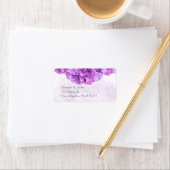 Paarse Hydrangea Bruiloft retour adreslabels Etiket (Insitu)
