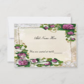 Paarse Hydrangea En Kant Tafelplaatskaart Kaart (Voorkant)