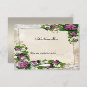 Paarse Hydrangea En Kant Tafelplaatskaart Kaart (Voorkant / Achterkant)