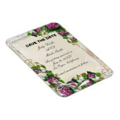 Paarse hydrangea en Lace sparen de datum Magnet Magneet (Rechterzijde)