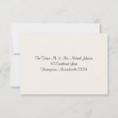 Paarse Hydrangea en Mason Jar Wedding RSVP (Achterkant)