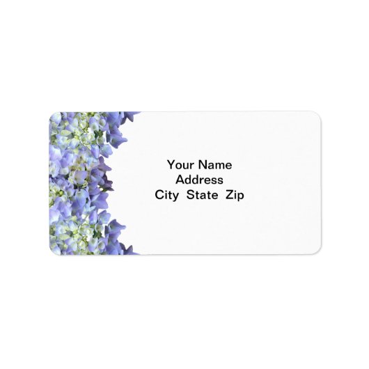 Paarse Hydrangea Etiket (Voorkant)