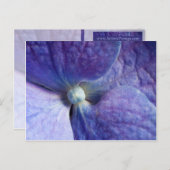 Paarse Hydrangea Evenement en Trouw Aankondiging (Voorkant / Achterkant)