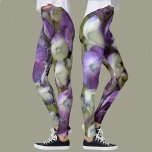 Paarse hydrangea Floral Leggings<br><div class="desc">Mooie delicate en vrouwelijke paarse en witte florale leggings met hydrangea bloesems met originele botanische fotografie van JLW_Photography.</div>
