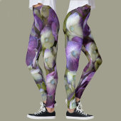 Paarse hydrangea Floral Leggings