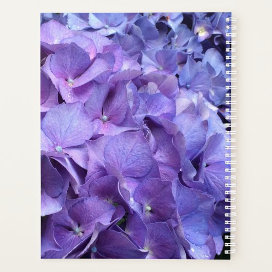 Paarse Hydrangea Floral Planner (Achterkant)