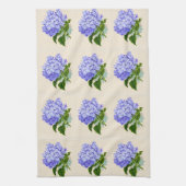 Paarse Hydrangea Flowers  Patroon Theedoek (Verticaal)