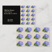 Paarse Hydrangea Flowers Patroon Visitekaartje (Voorkant / Achterkant)