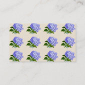Paarse Hydrangea Flowers Patroon Visitekaartje (Achterkant)